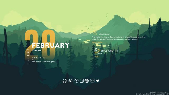 rainmeter minimalist skins