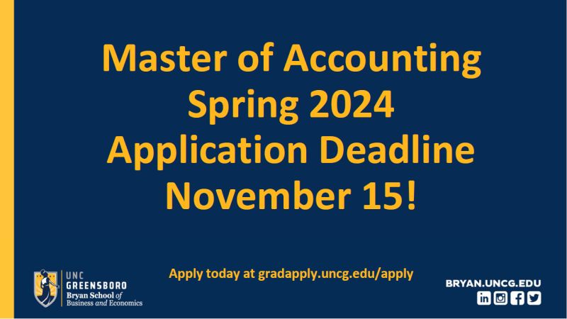 uncg spring application deadline