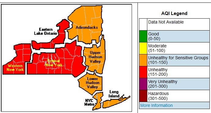 air quality alert albany ny