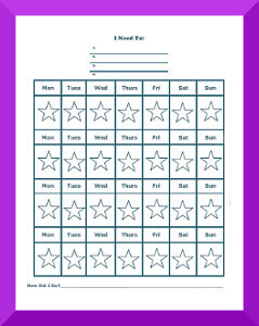 star reward chart printable