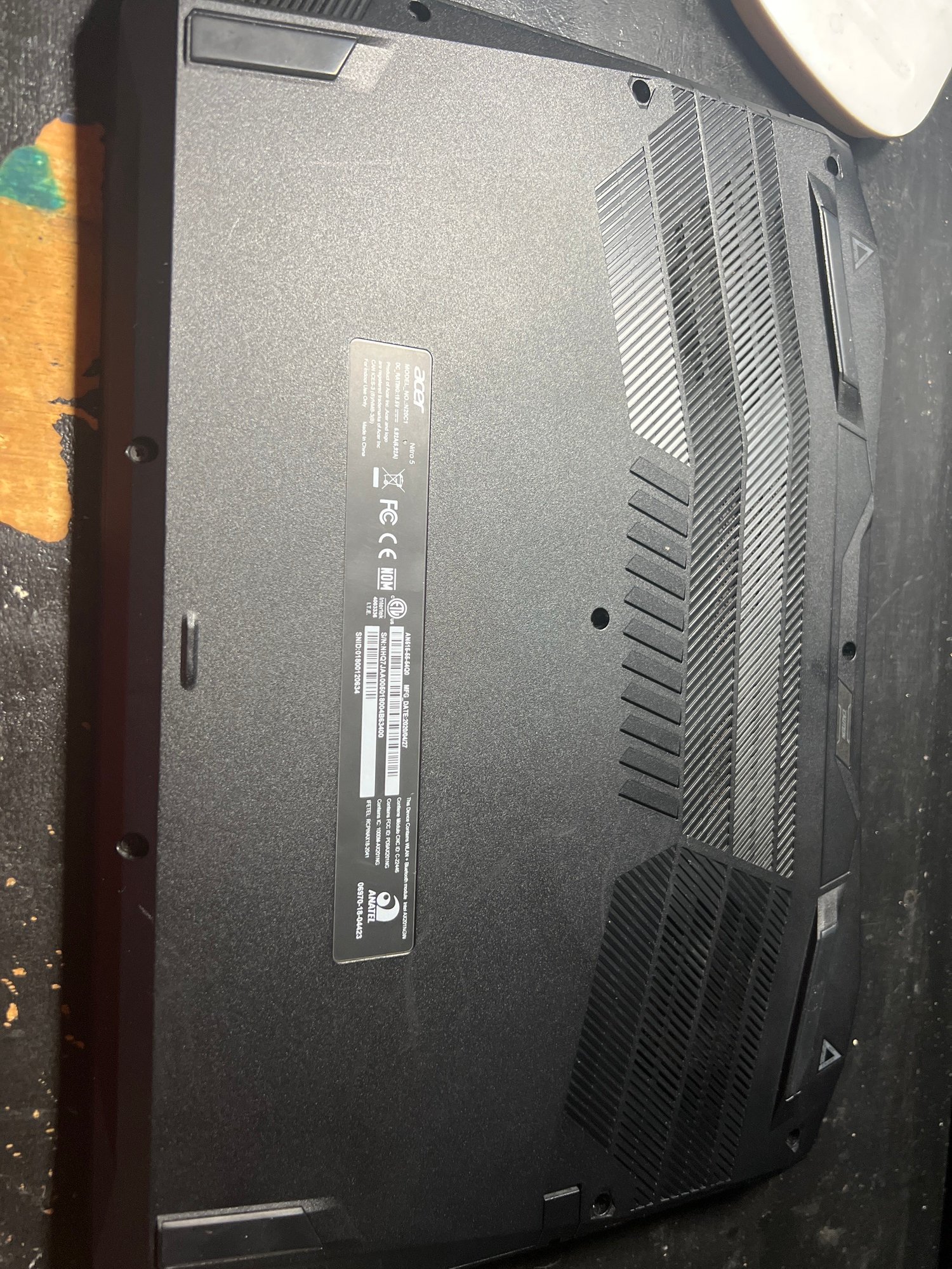 acer nitro 5 charging light not working