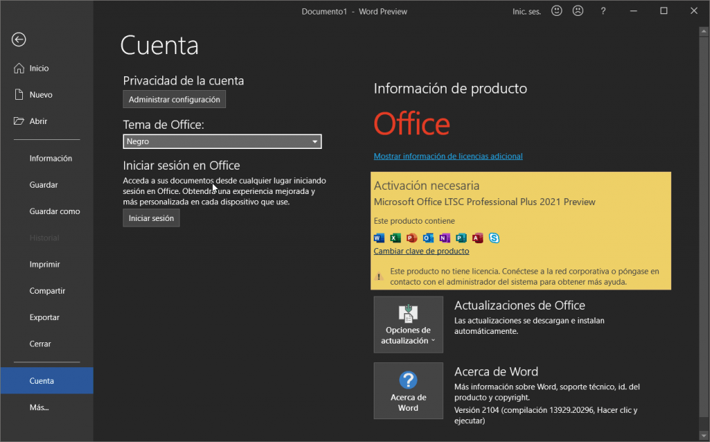 activar office 2021 ltsc