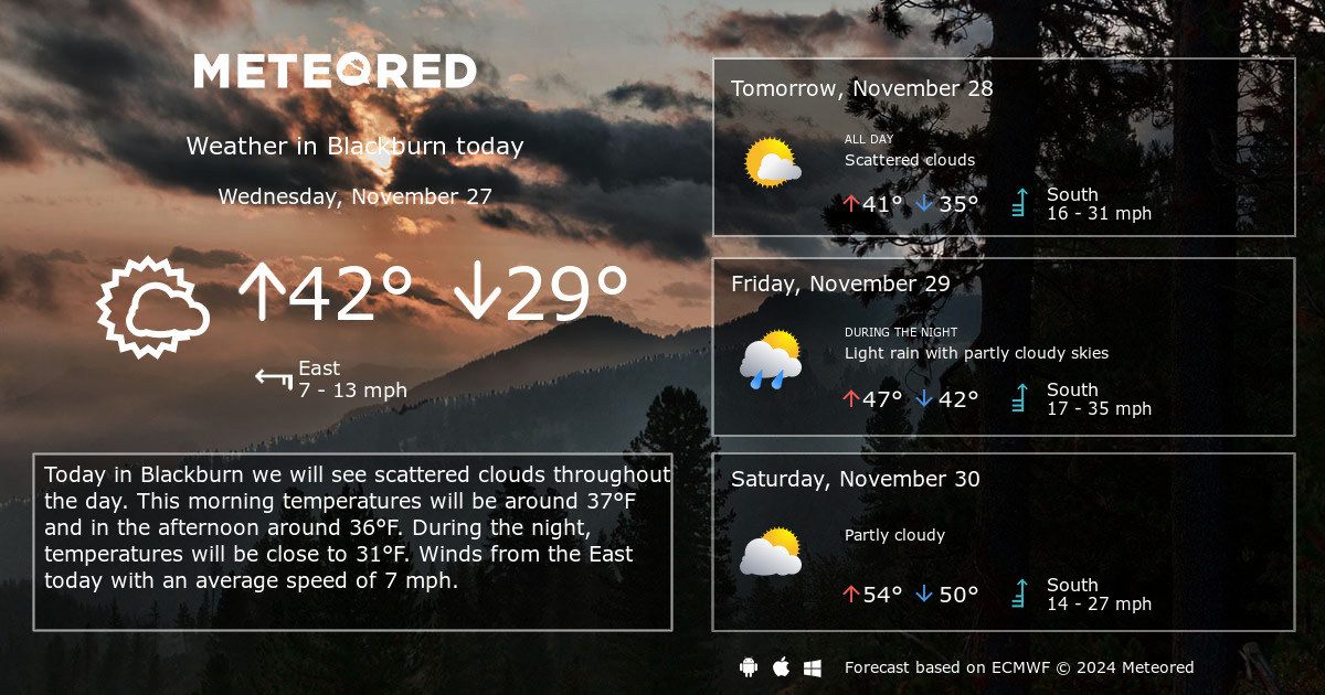 14 day weather forecast blackburn