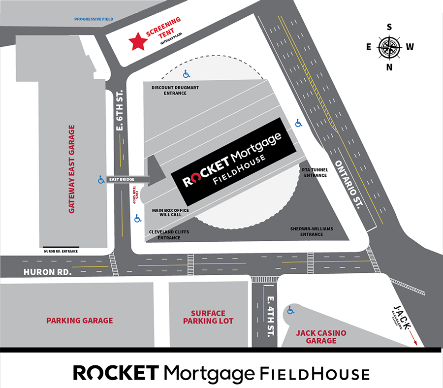 east garage rocket mortgage fieldhouse