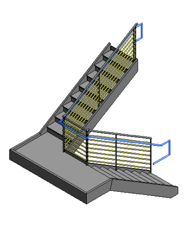 adding railing to stairs revit