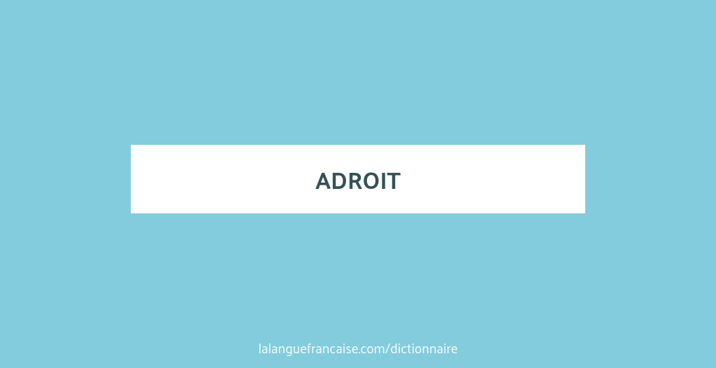 adroit synonyme