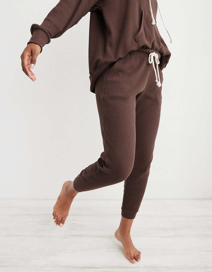 aerie waffle joggers