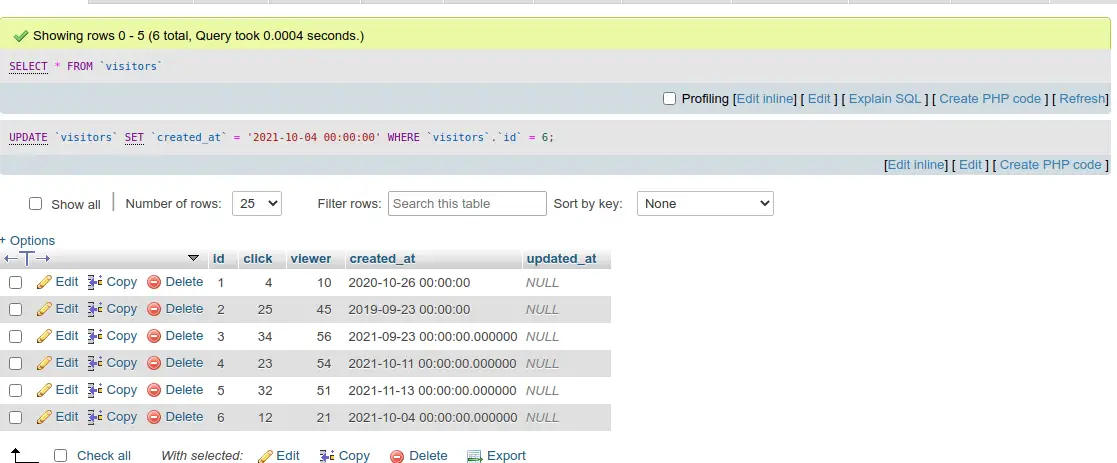 laravel where month and year