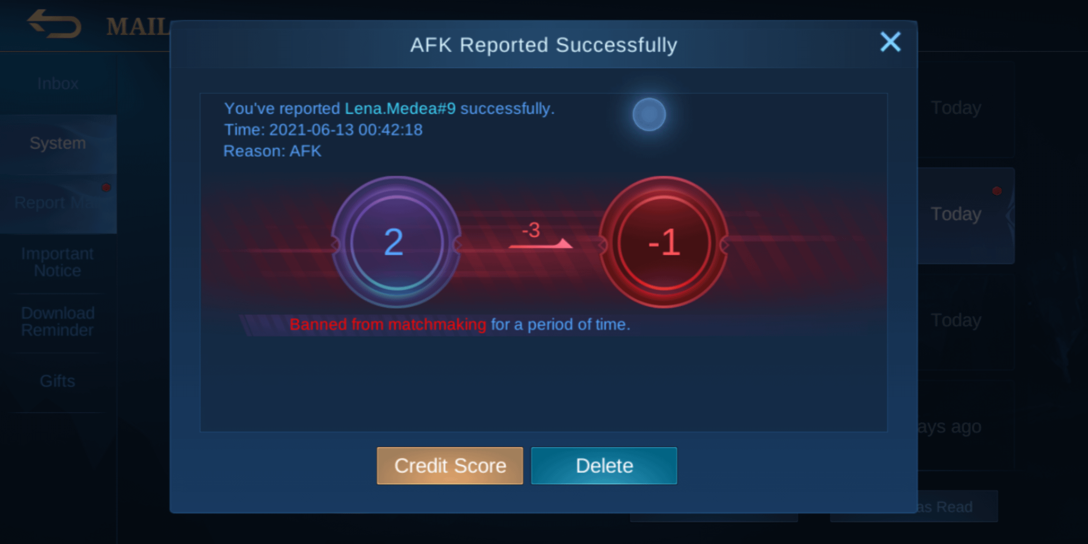 afk score