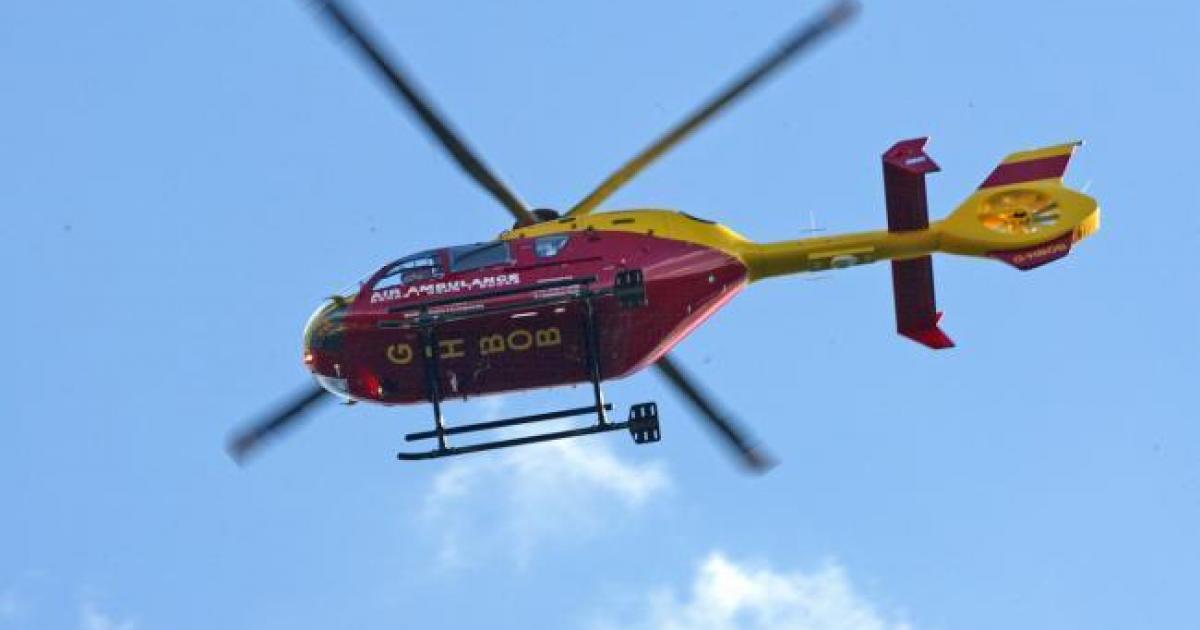 air ambulance in mold today