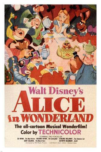 alice in wonderland vintage poster