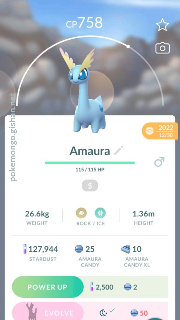 amaura pokemon go