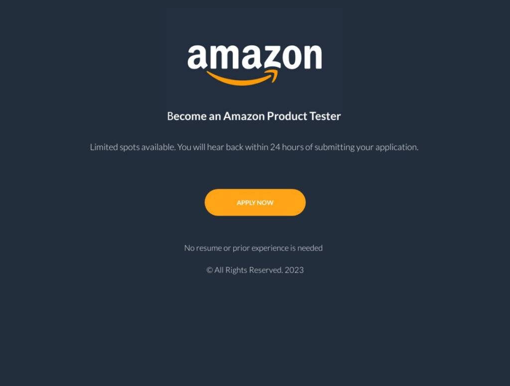 amazon product tester jobs