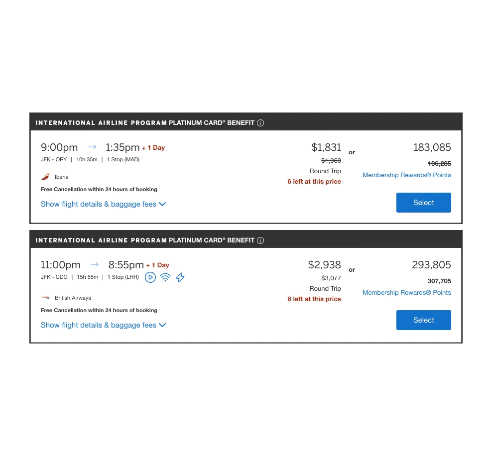 amex book flights