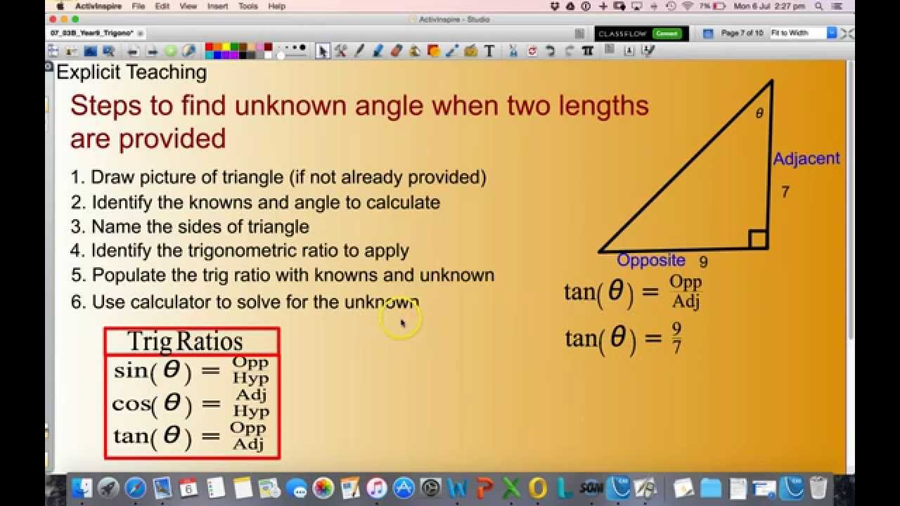 angle calculator right angle triangle