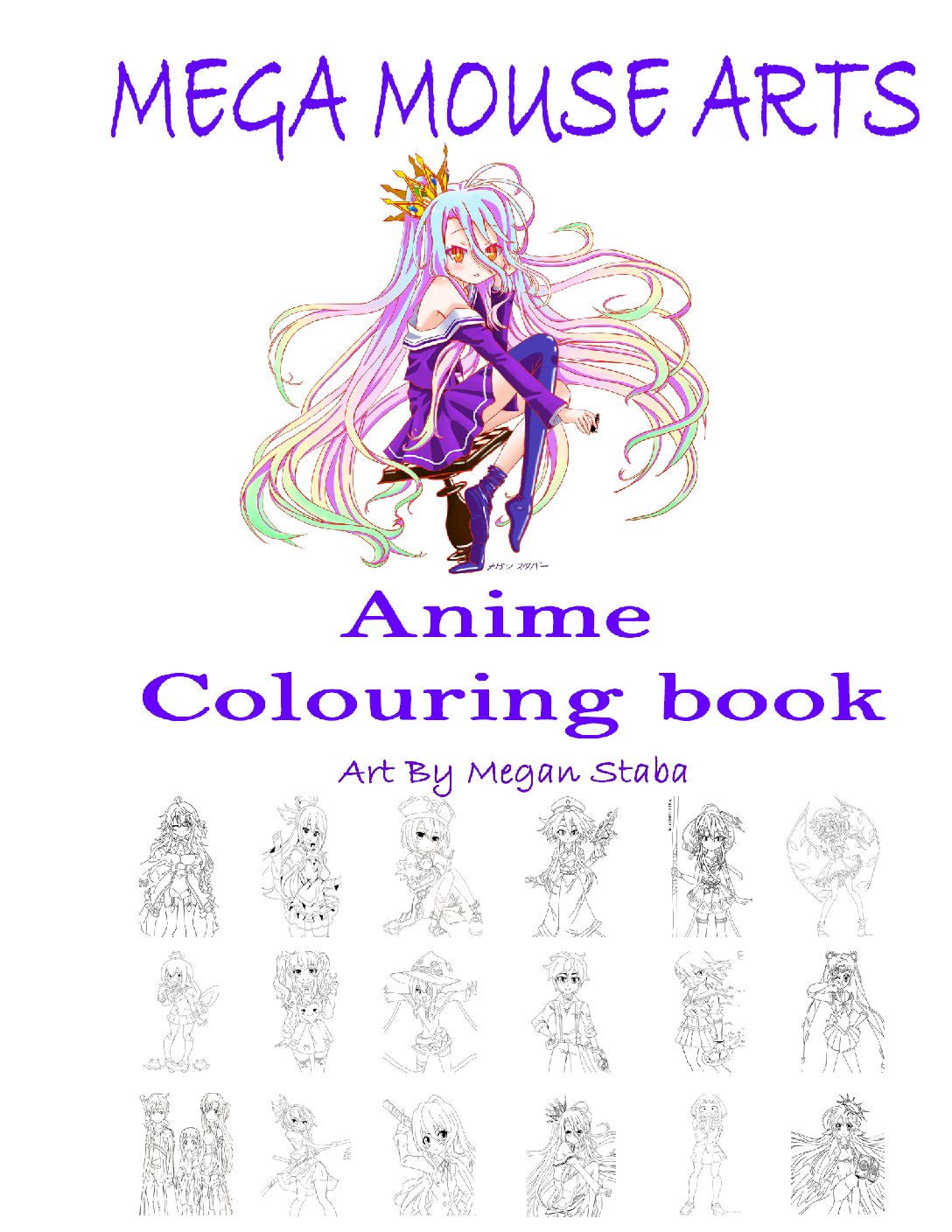 anime colouring book