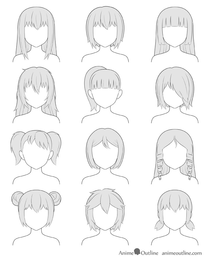 anime girl hair