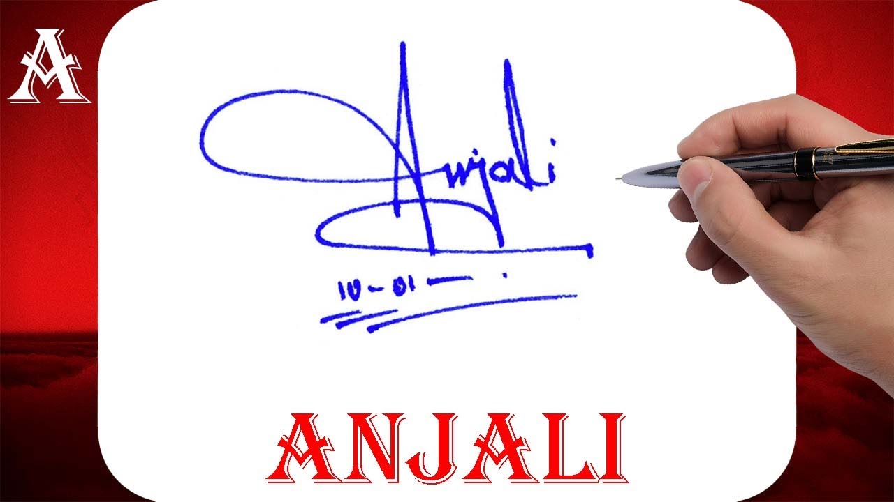 anjali name stylish signature