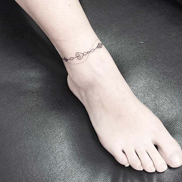 ankle tattoo women