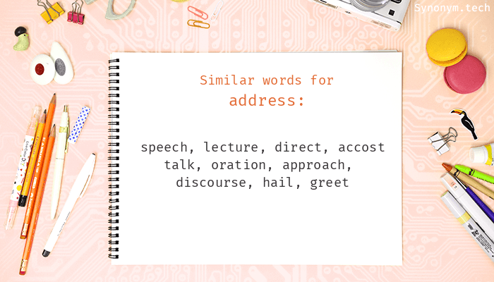 another word for addresses