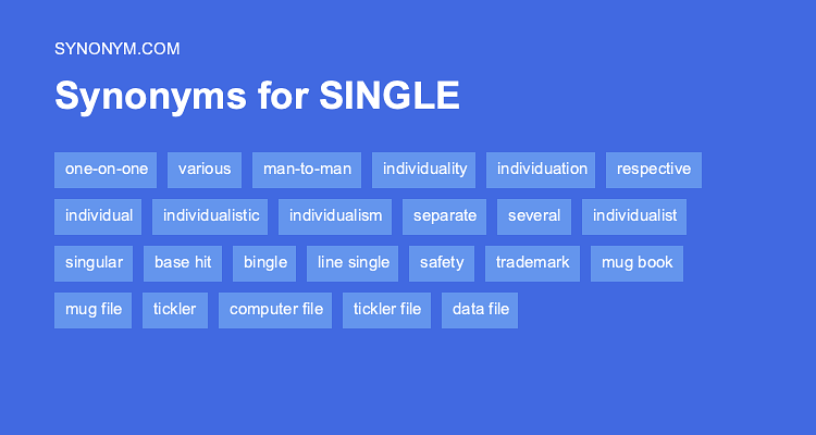 another word for single