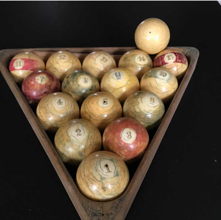 antique pool balls