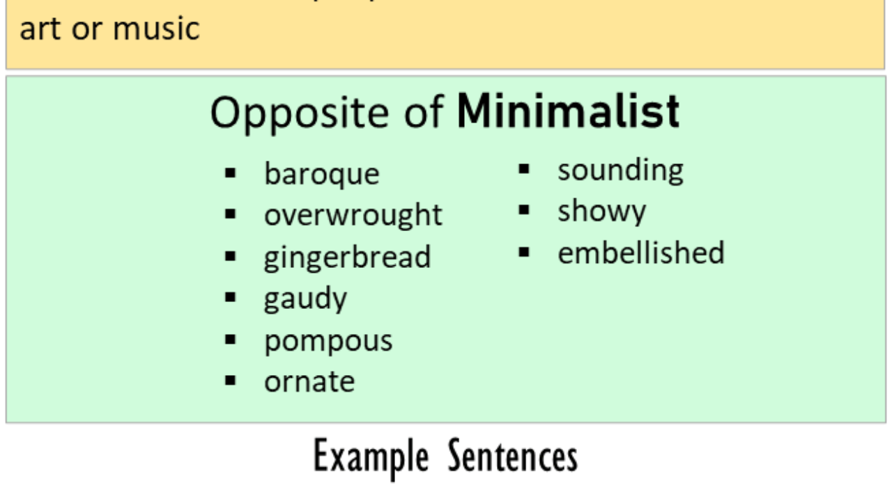 antonym minimal