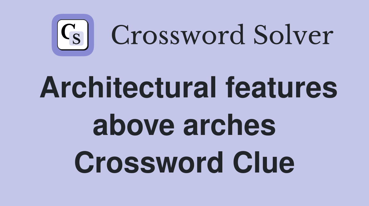 arched roof crossword clue