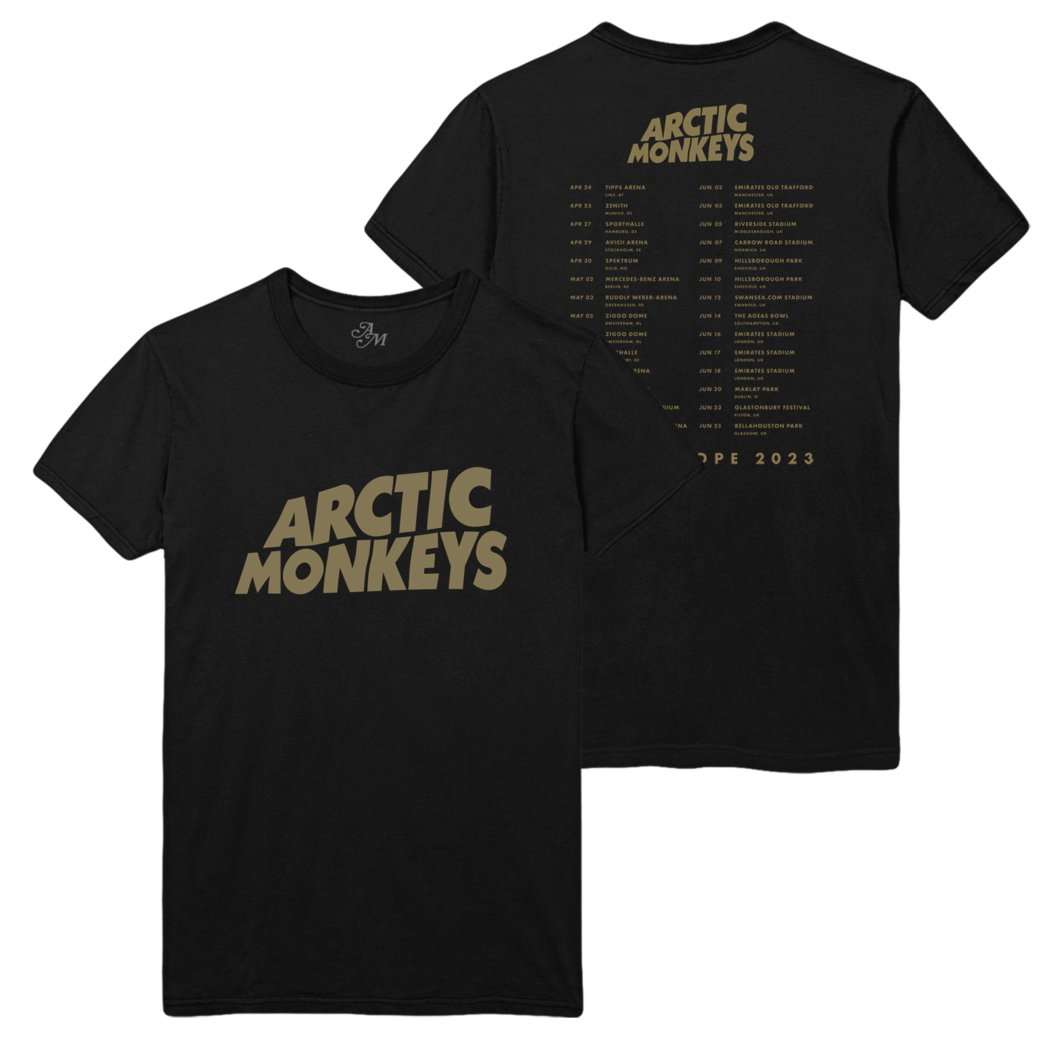 arctic monkeys tour t shirt 2023