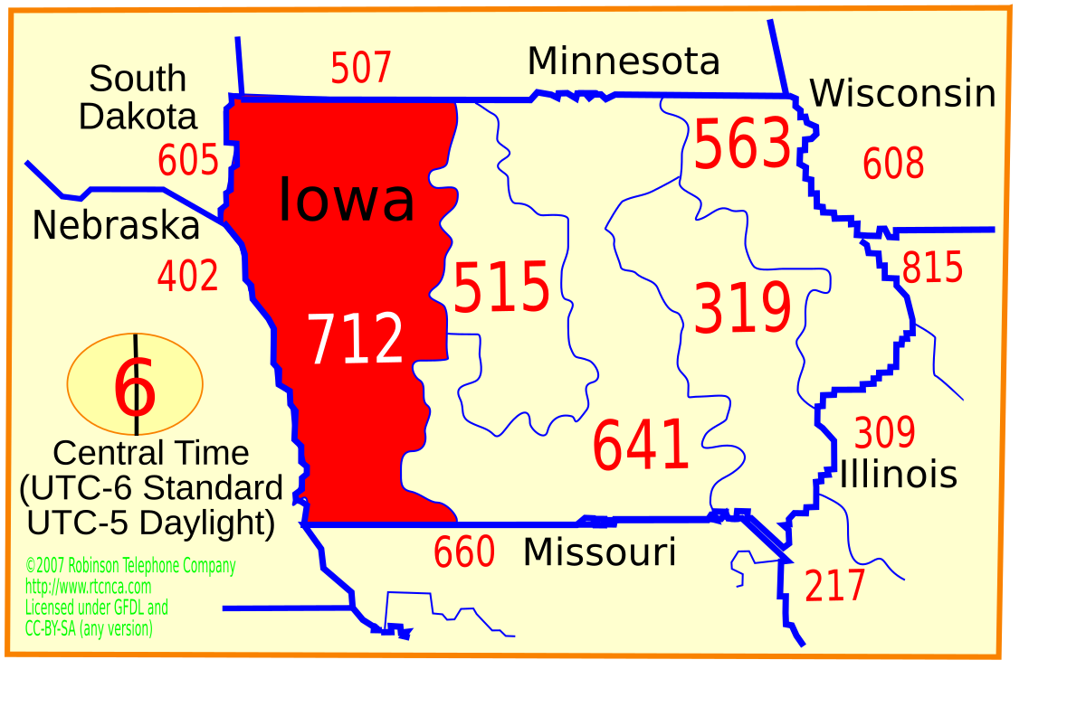 area code of 712