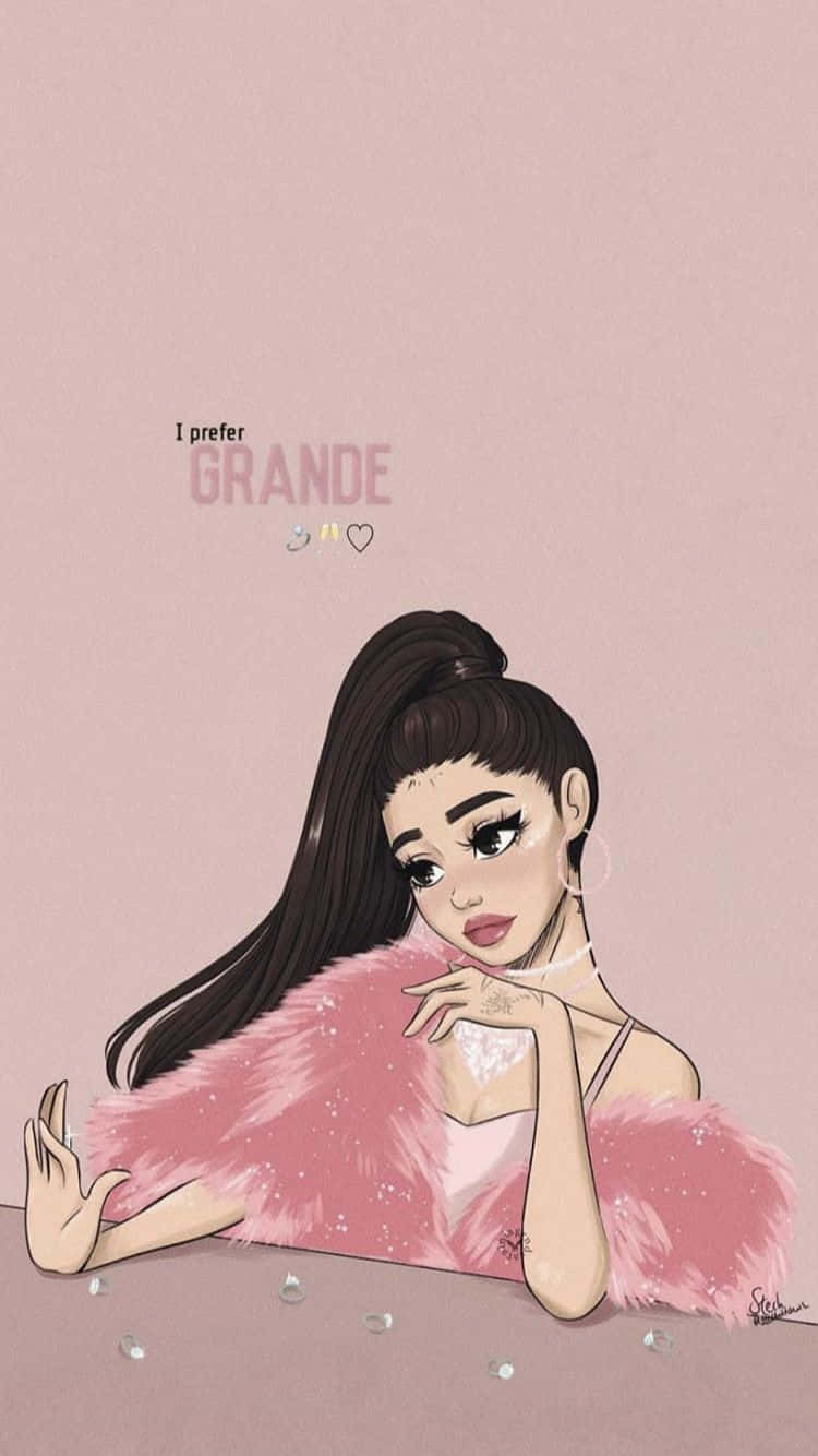 ariana grande cartoon wallpaper