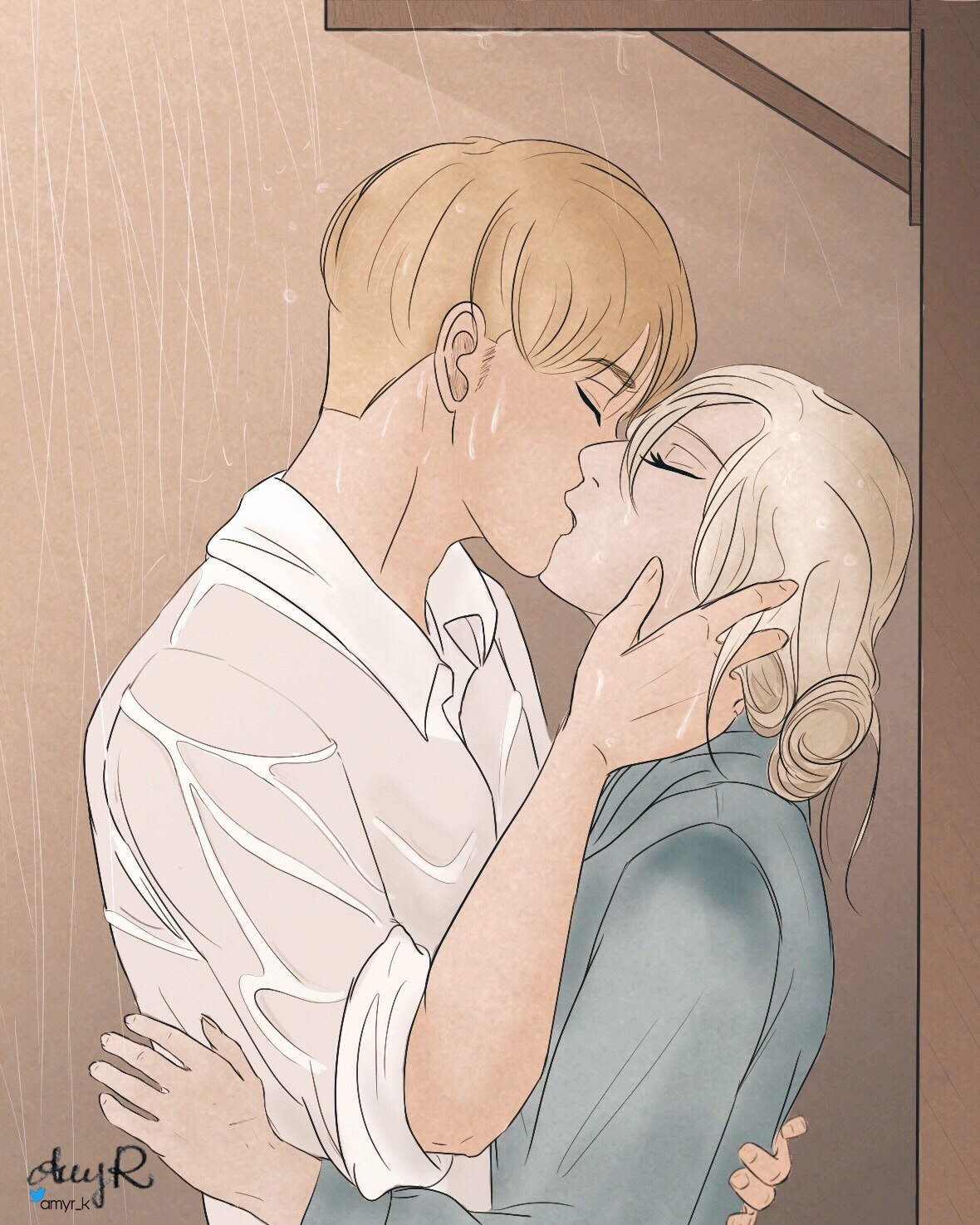 armin and annie kiss