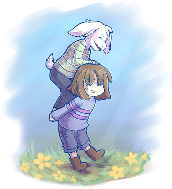 asriel x frisk fanart