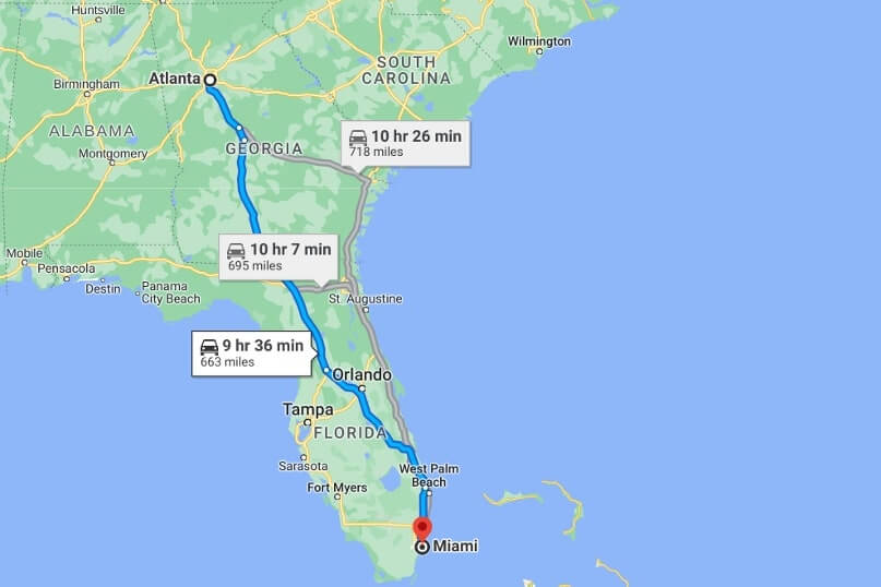 atlanta to miami florida