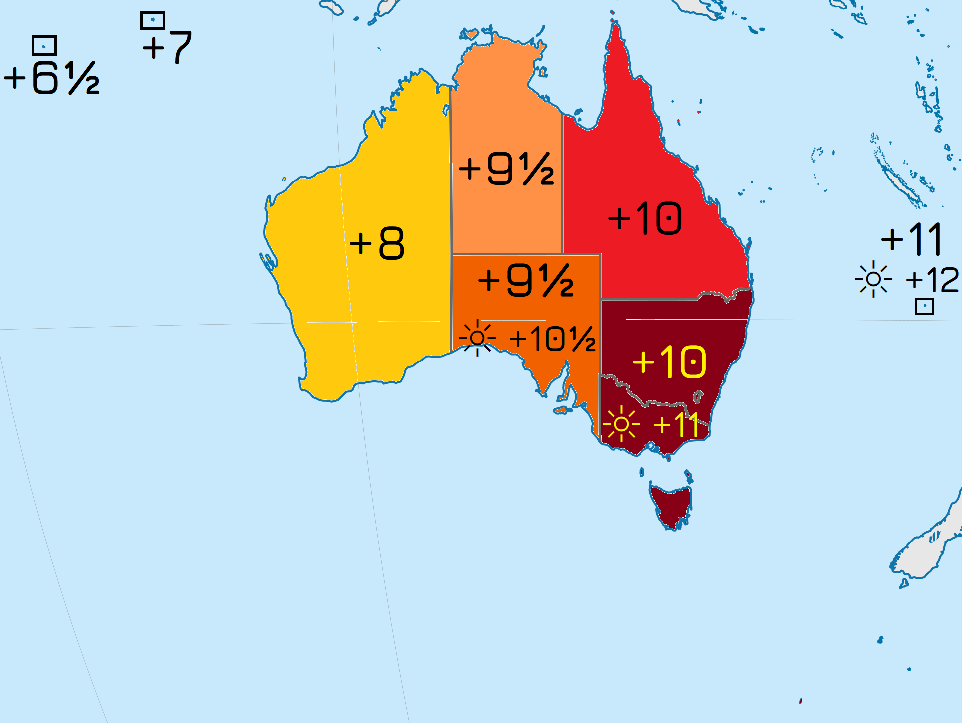 australian eastern standard time zone