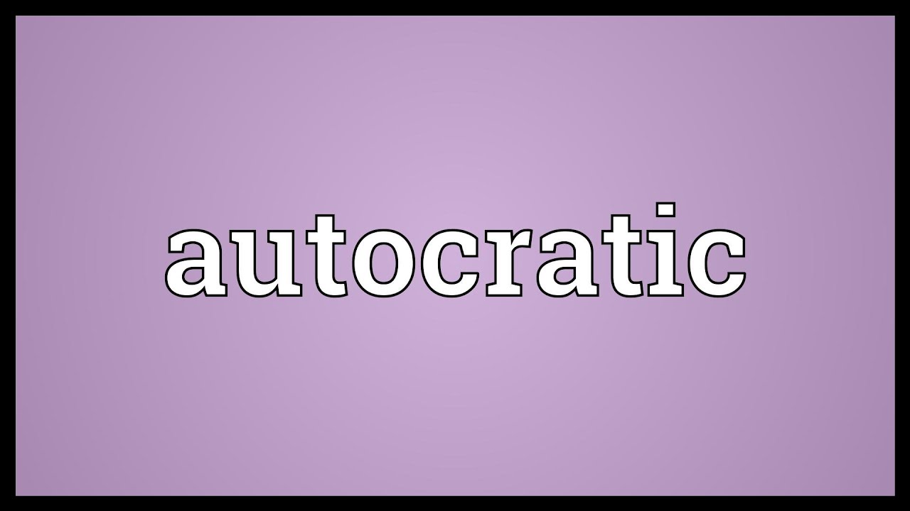 autocratic meaning in urdu