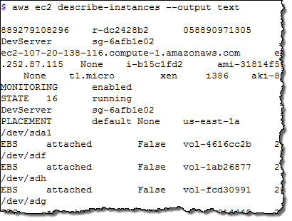 aws command line