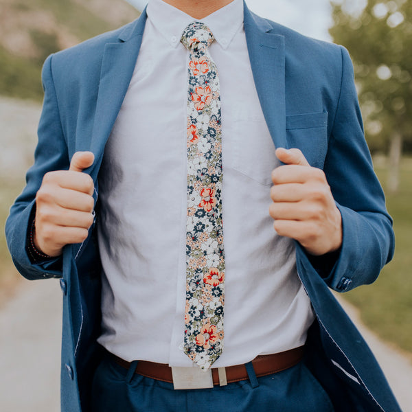 floral ties wedding