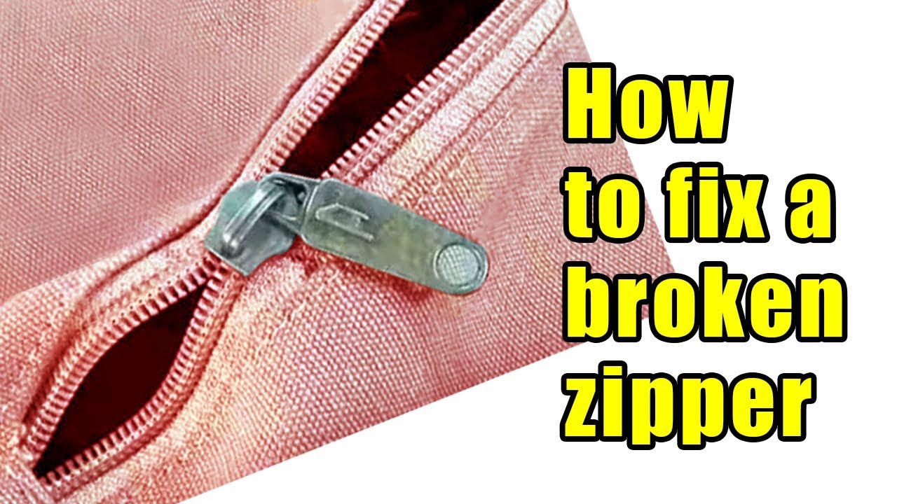 how to fix a separated zipper on a bag