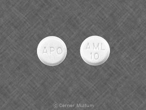 what does amlodipine 10 mg look like