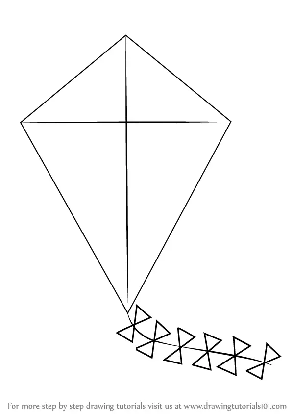 image of kite drawing