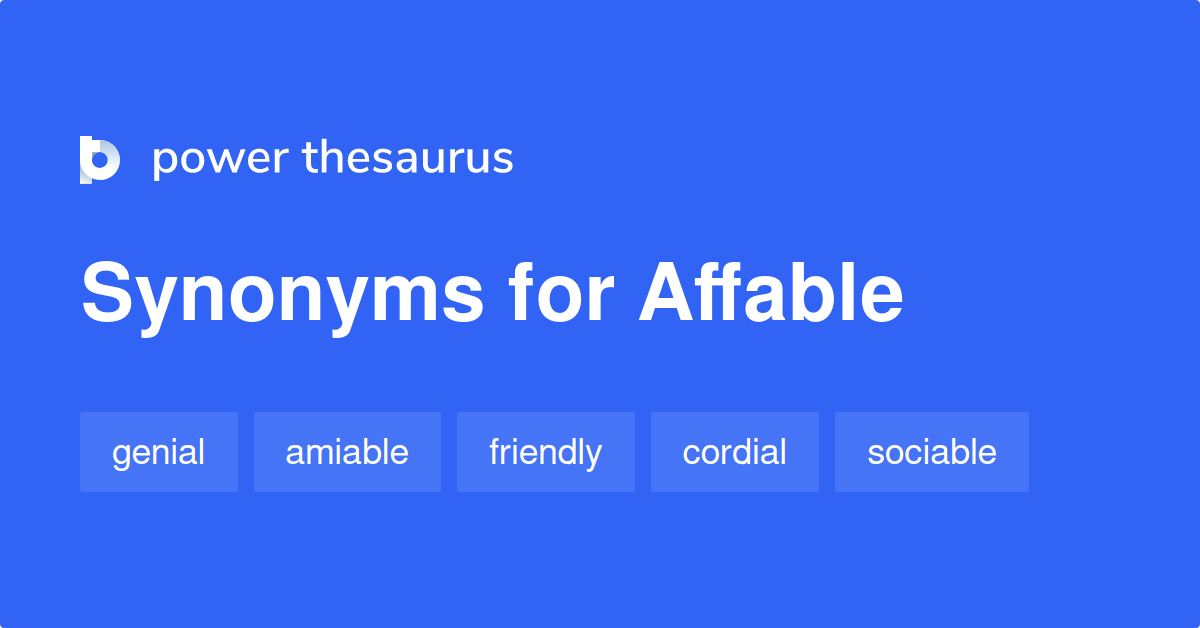 affable thesaurus