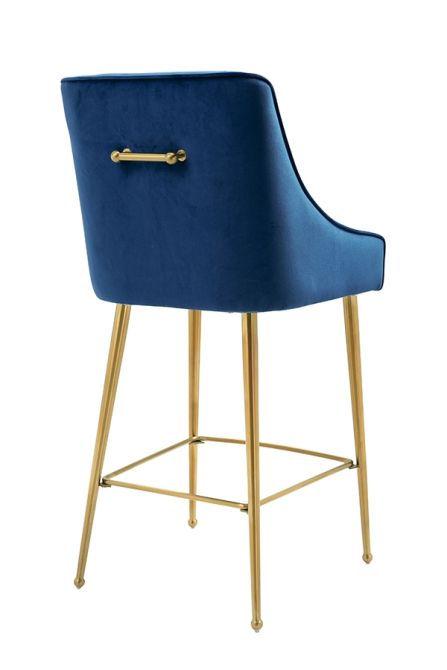 blue and gold barstools