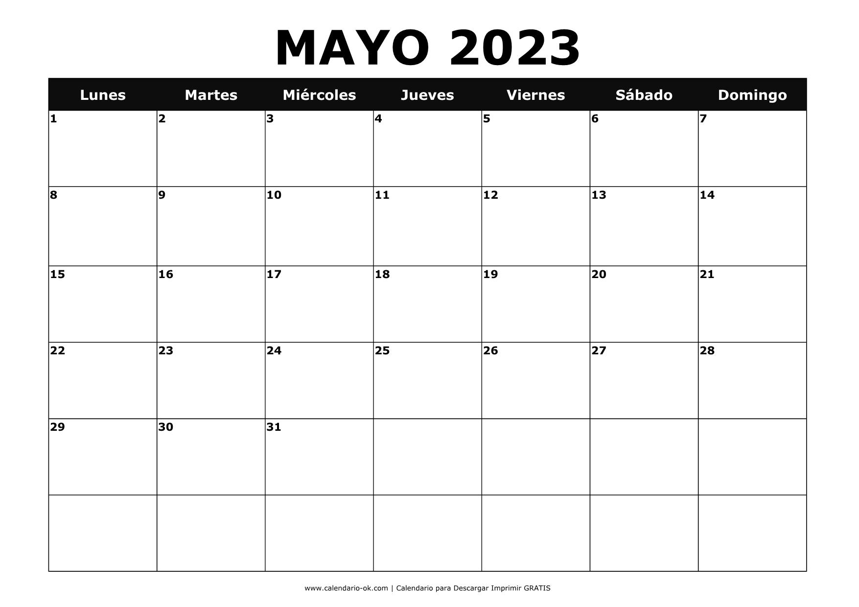 plantilla calendario mayo 2023