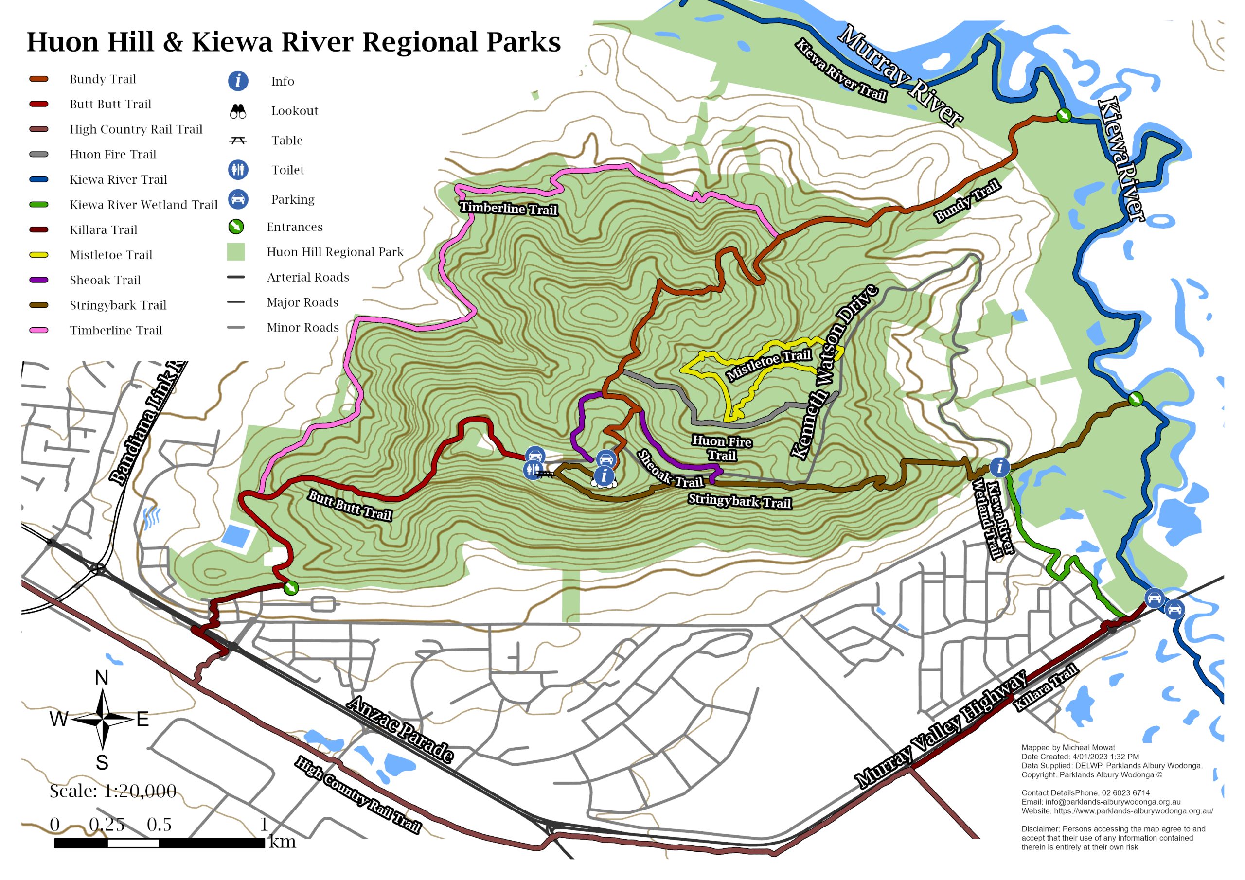 albury wodonga bike paths map