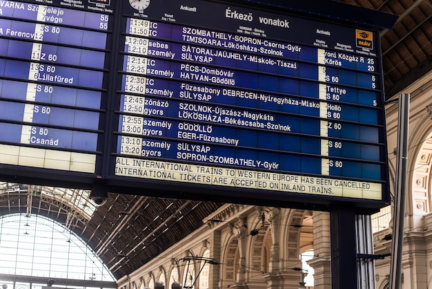 budapest keleti train station timetable