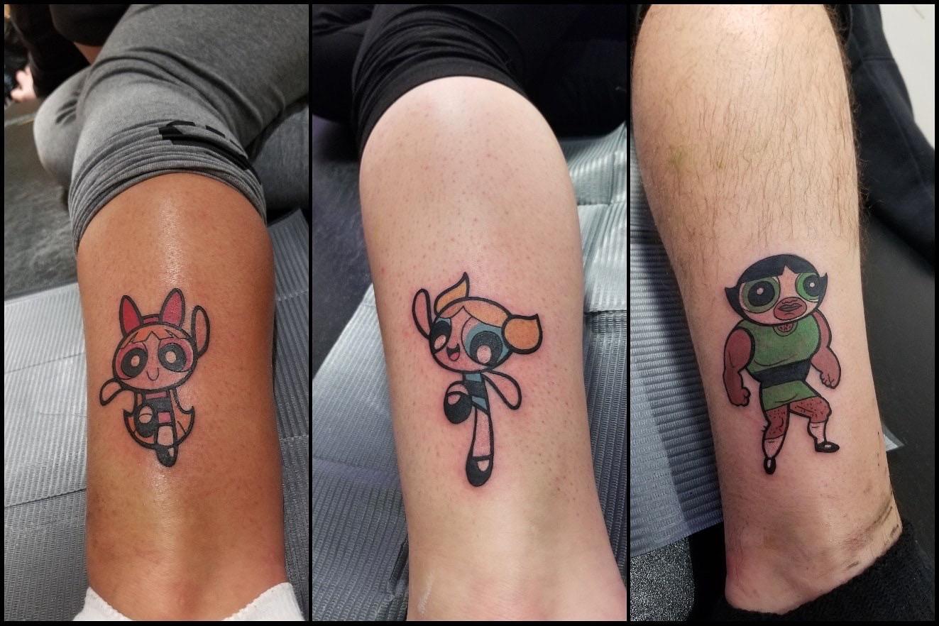 sibling powerpuff tattoo