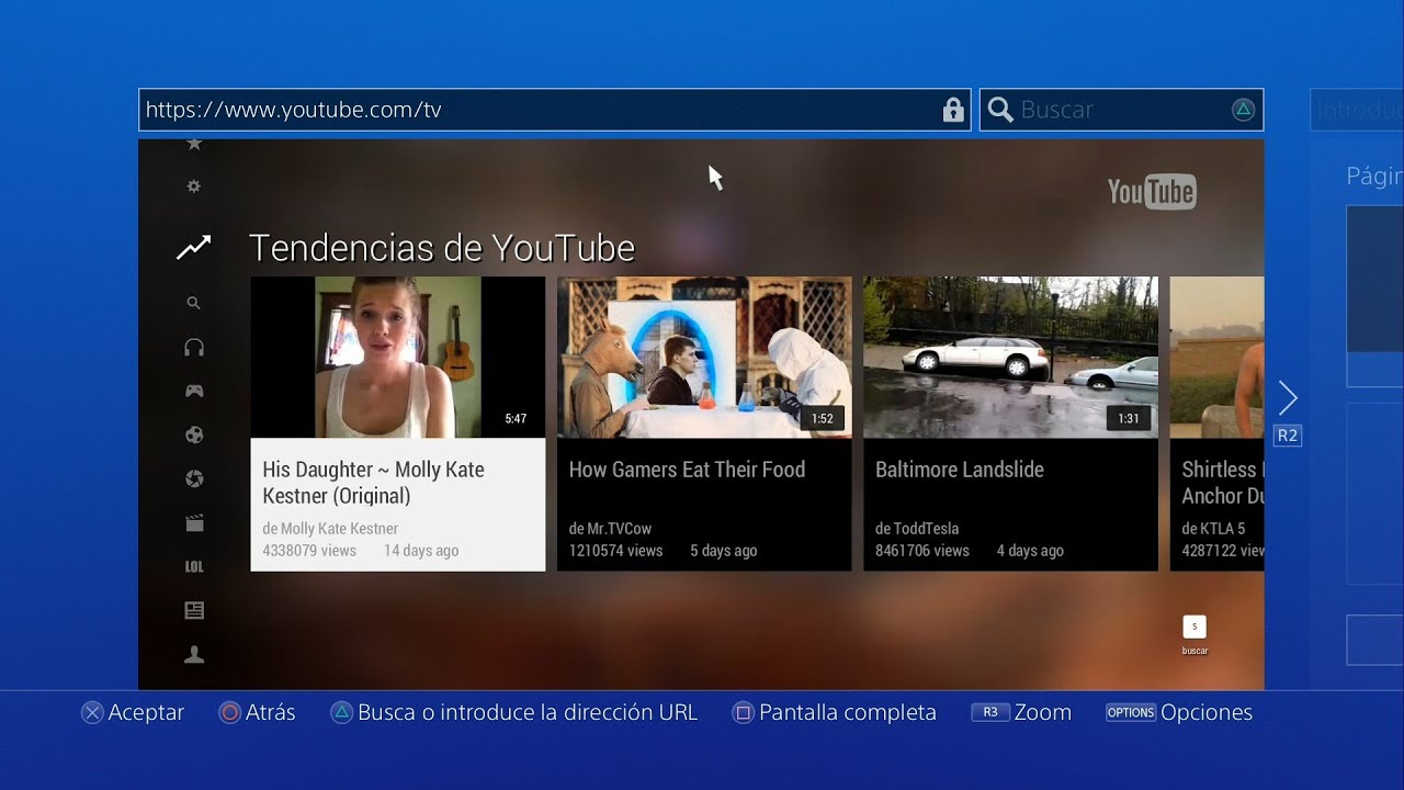 ps4 youtube