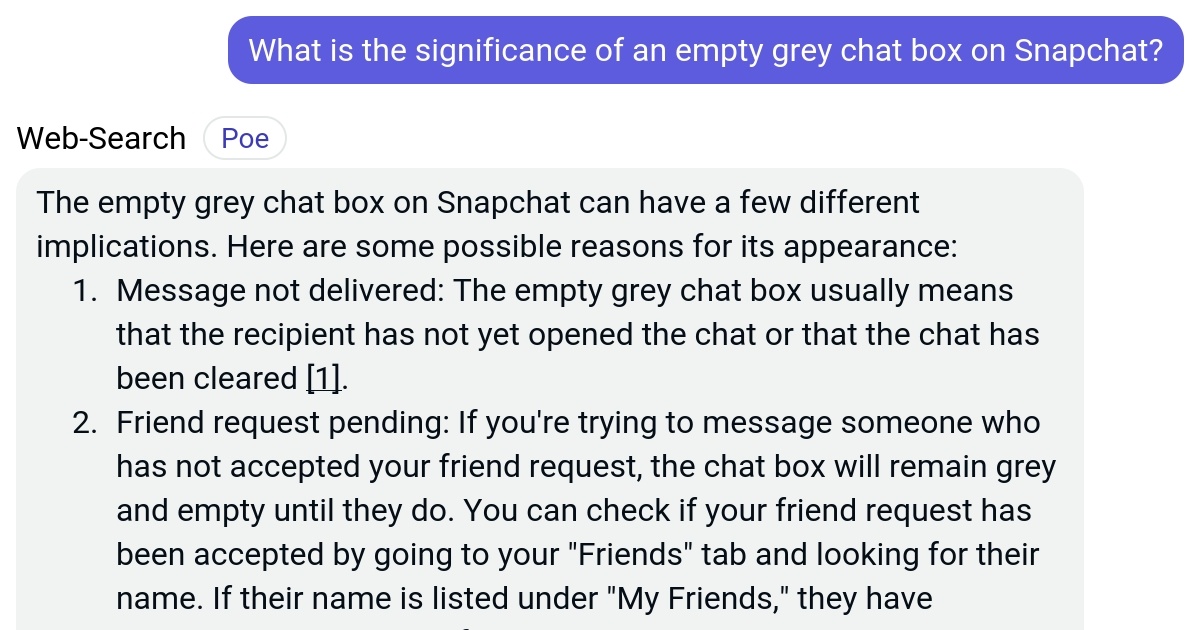 grey chat box on snapchat but still friends