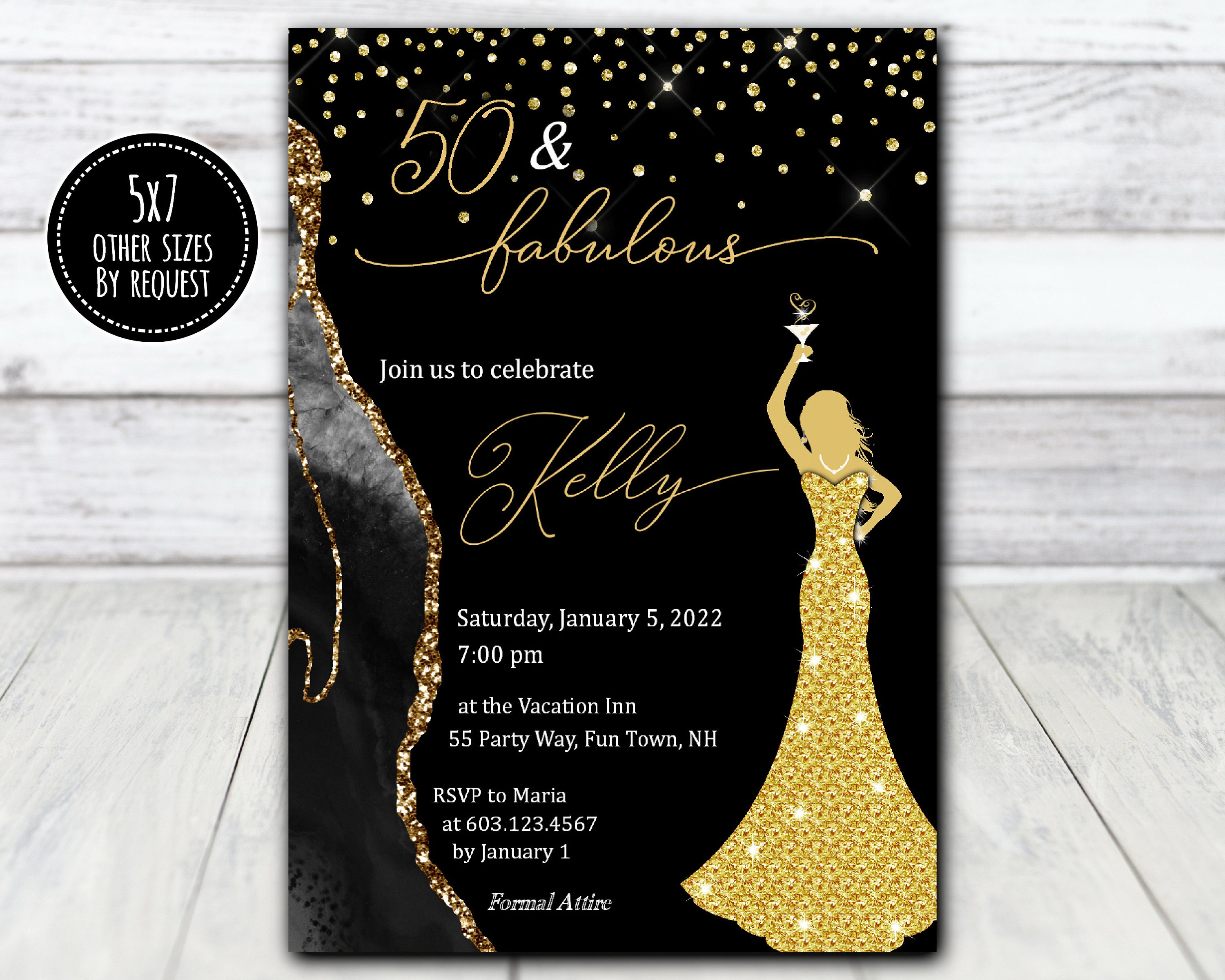 50th birthday invitations australia